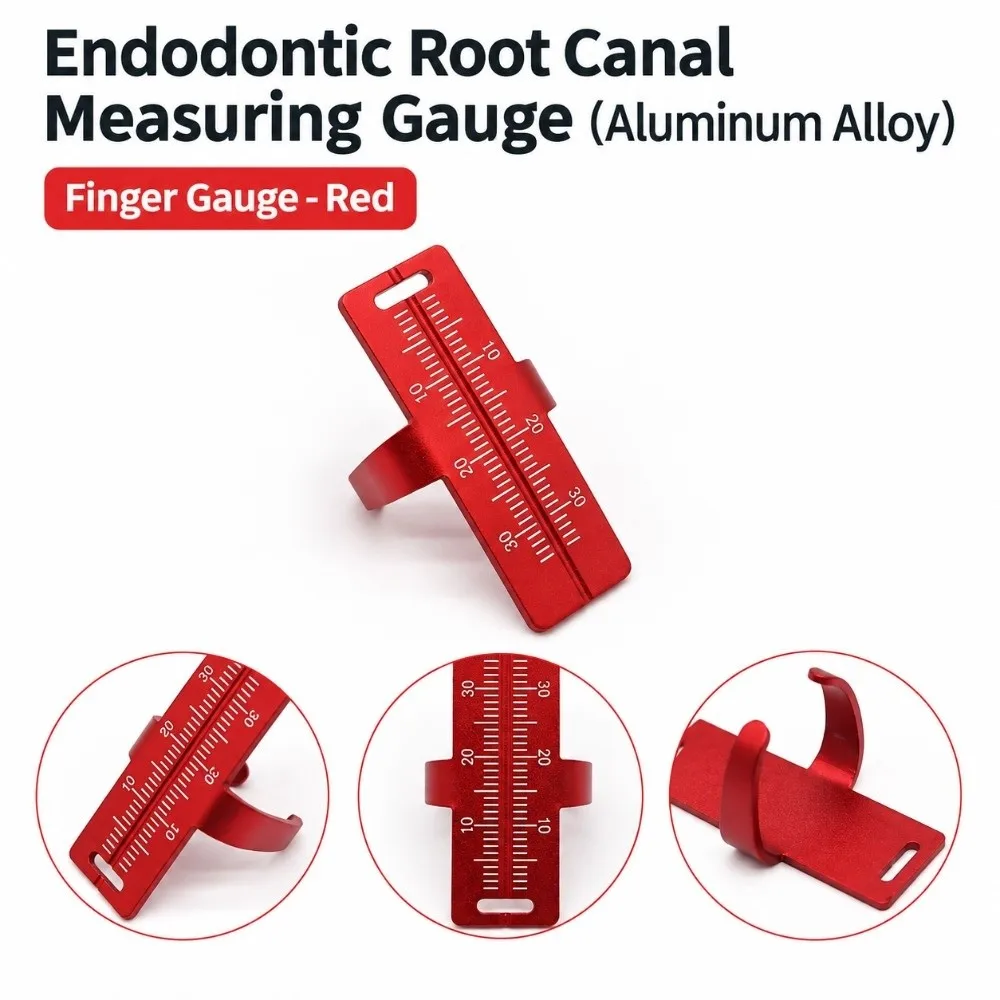 Aluminium Alloy Endo Gauge Finger Ruler Root Canal Measuring Colorful Endodontic Instruments Ring Finger Ring Design