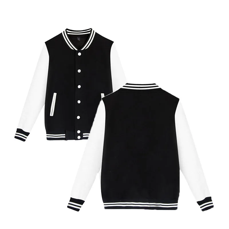 Pattern Custom Spring and Autumn Men\'s Pilot Baseball Jacket Couple Baseball Jacket College Campus Plain Casual Hanbok