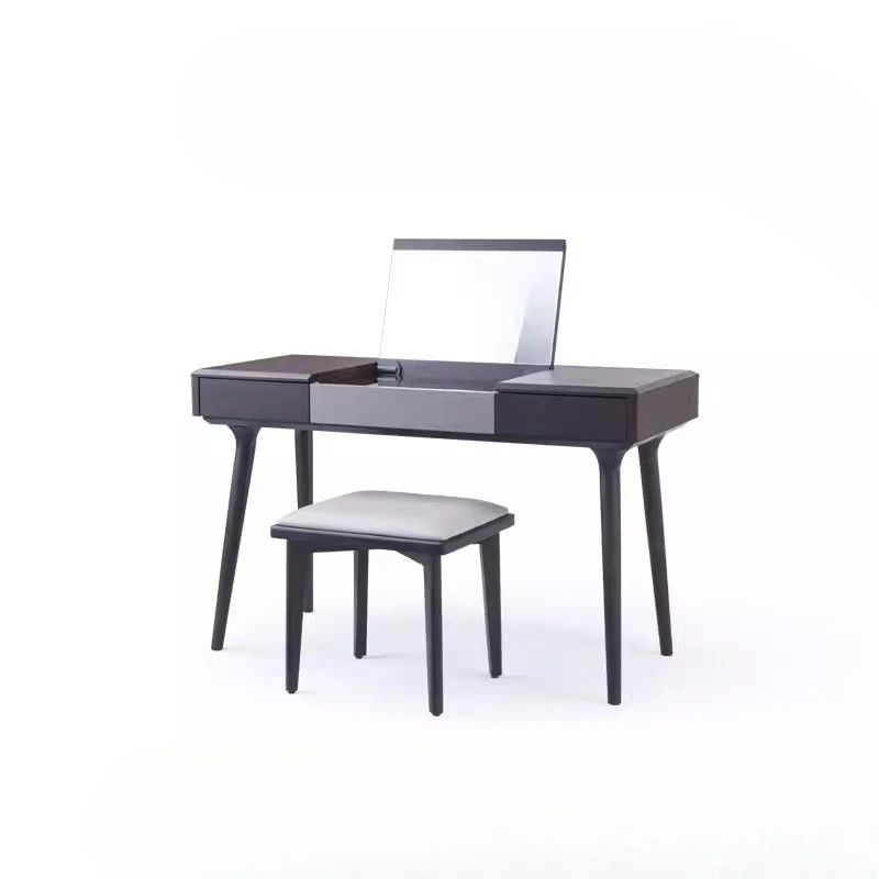 

New Italian minimalist dresser desk integrated solid wood bedroom high-end designer model