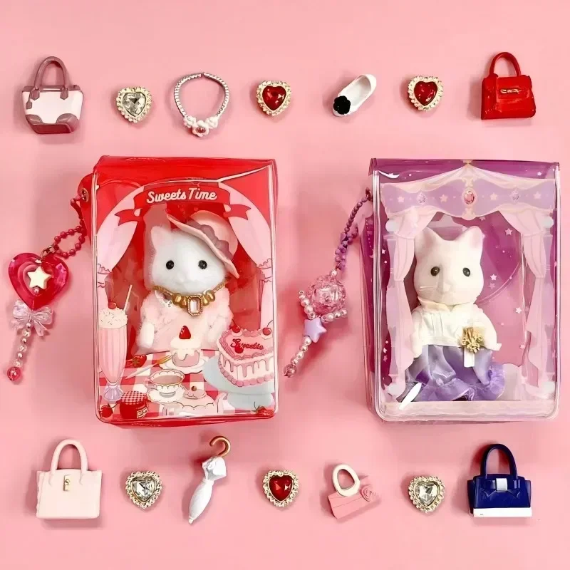 Poupée Kawaii originale, figurine de dessin animé, jouets à collectionner pour enfants, lit de bébé, sacs pour bébé