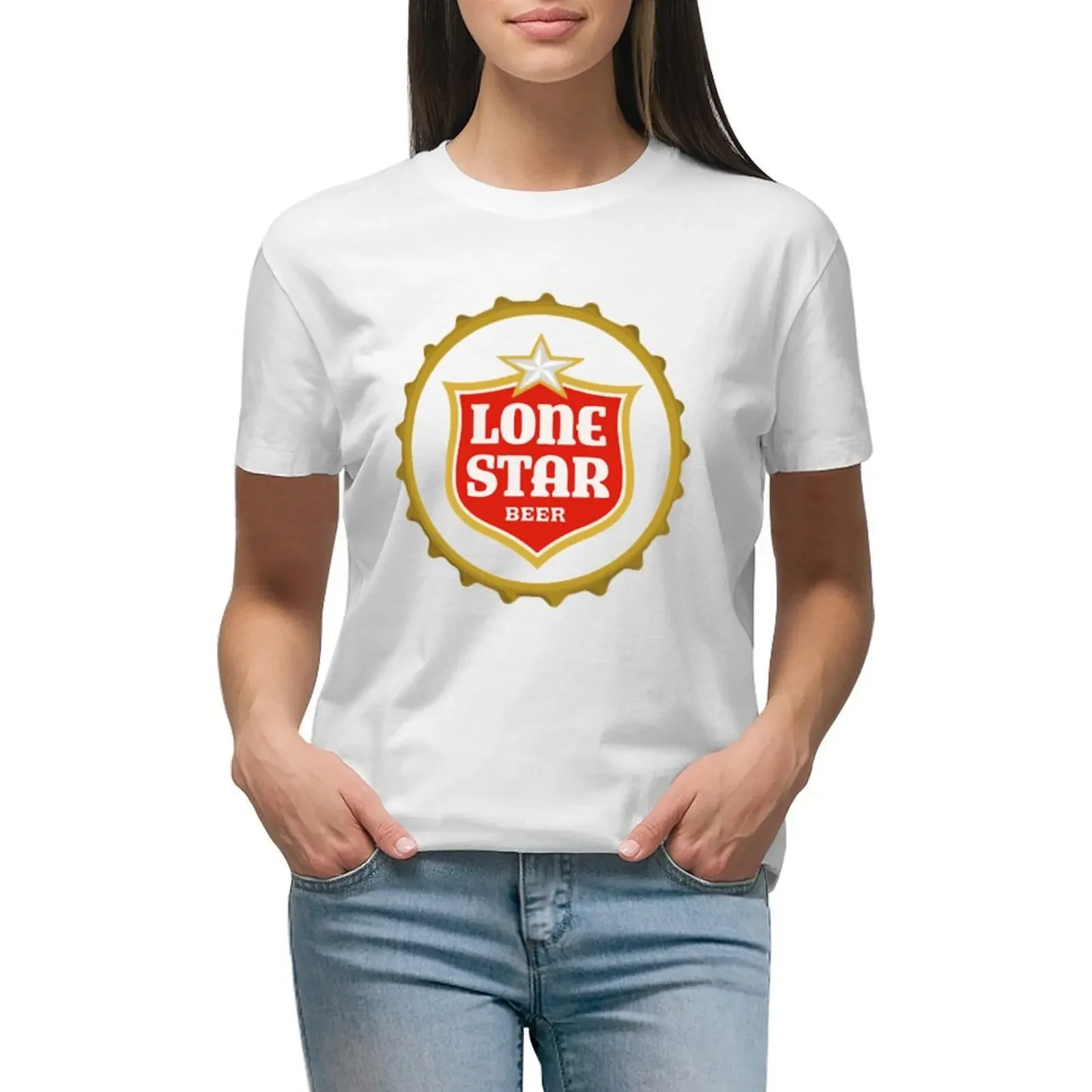 

LONE STAR BEER T-shirt animal print shirt for girls tees summer tops spring clothes Women 2024