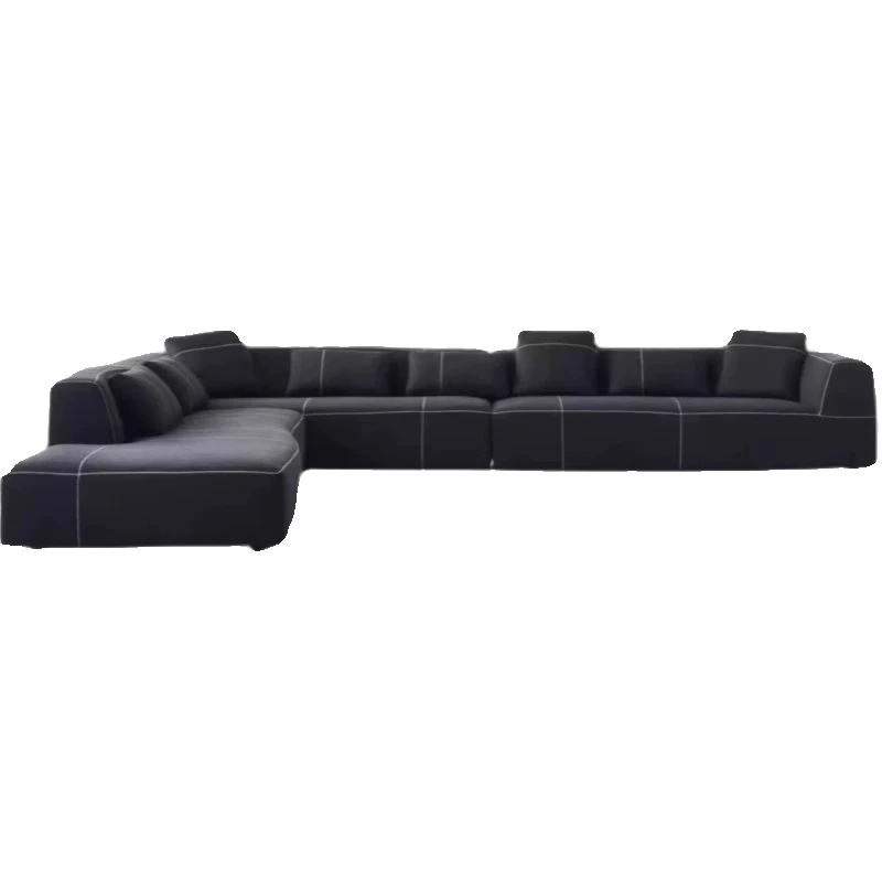 Italian minimalist module corner free combination bending curve sofa high-end large apartment designer 2025 new