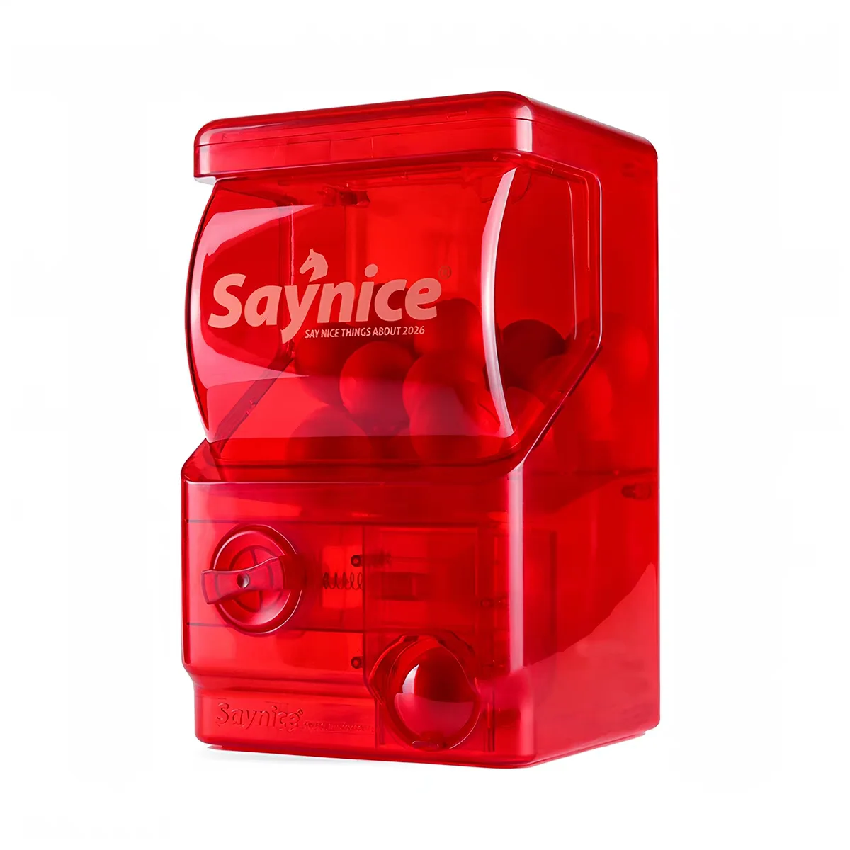 Mini Capsule Vending Machine - White or Pink-with 14 Empty Capsule Balls, Capsule Dispenser