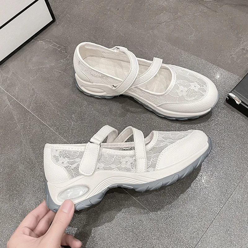 

2025Summer Womne's Mesh Shoes Designer Platform Vulcanized Shoes Fashion Outdoor Casual Shoes Women's Sandals Non Slip Sneakers