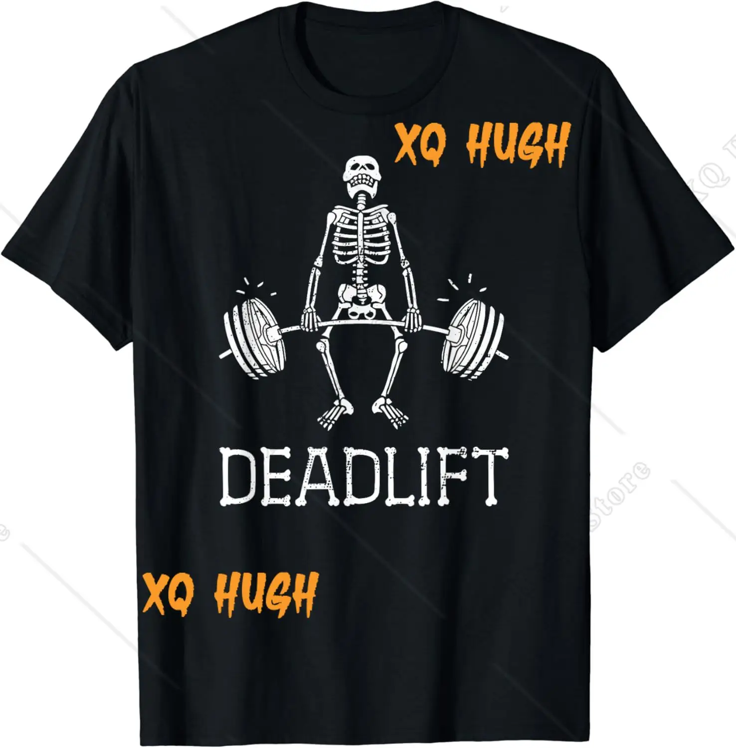 Funny Halloween Skeleton Weight Lifting Workout T-Shirt