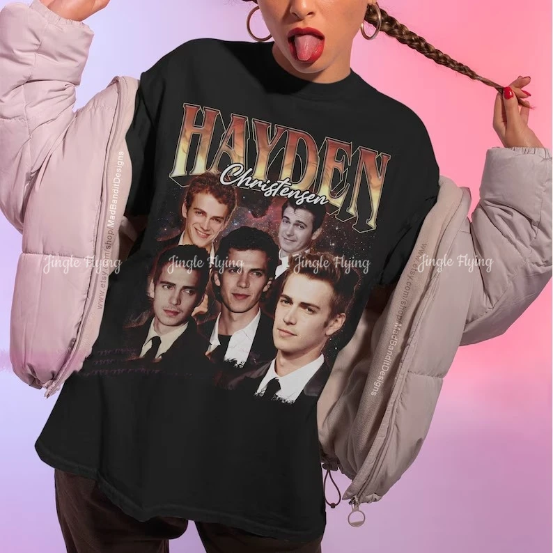 Hayden Christensen Shirt Cool Retro Rock Poster T-Shirt 70s 80s 90s Rocker Design Style Tee