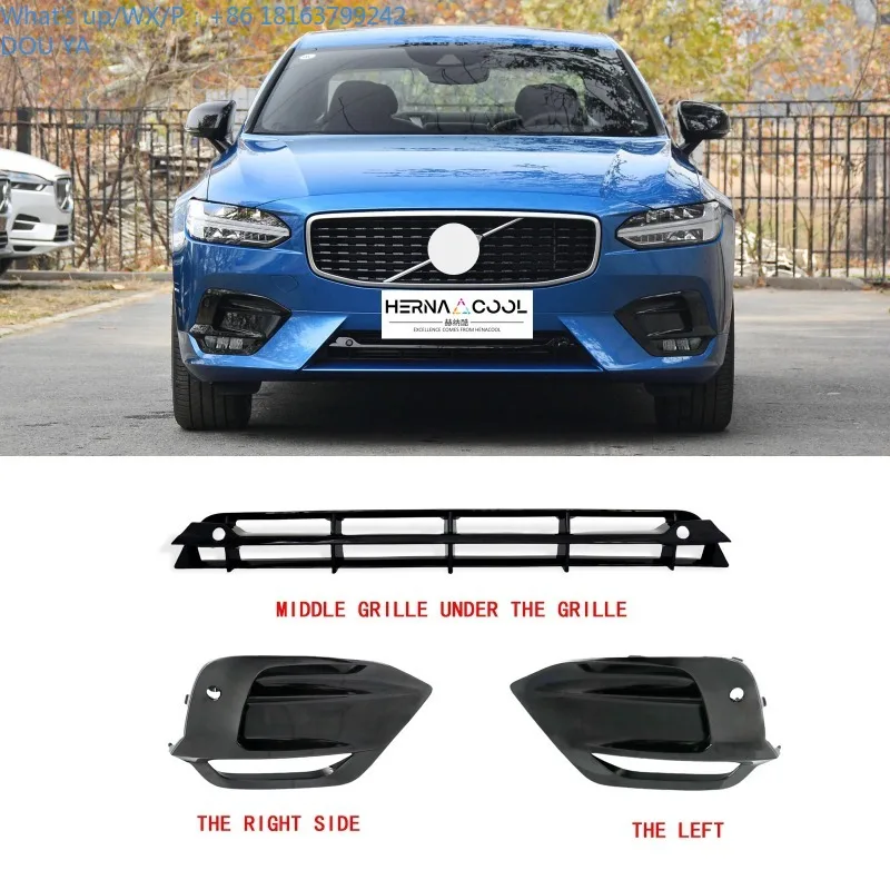 

For Volvo S90/V90 2018-2022 R-Design Front Bumper Grill 31425139 Outer Grille Left 31425143 Right 31425144