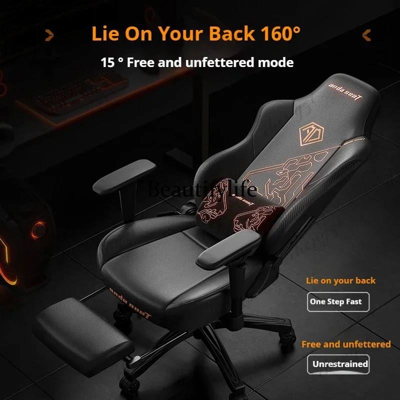 Silla de Oficina A68 Negra con Reposapiés, Silla de Juego Reclinable Ajustable y Cómoda para PC, Silla de Escritorio para Oficina en Casa