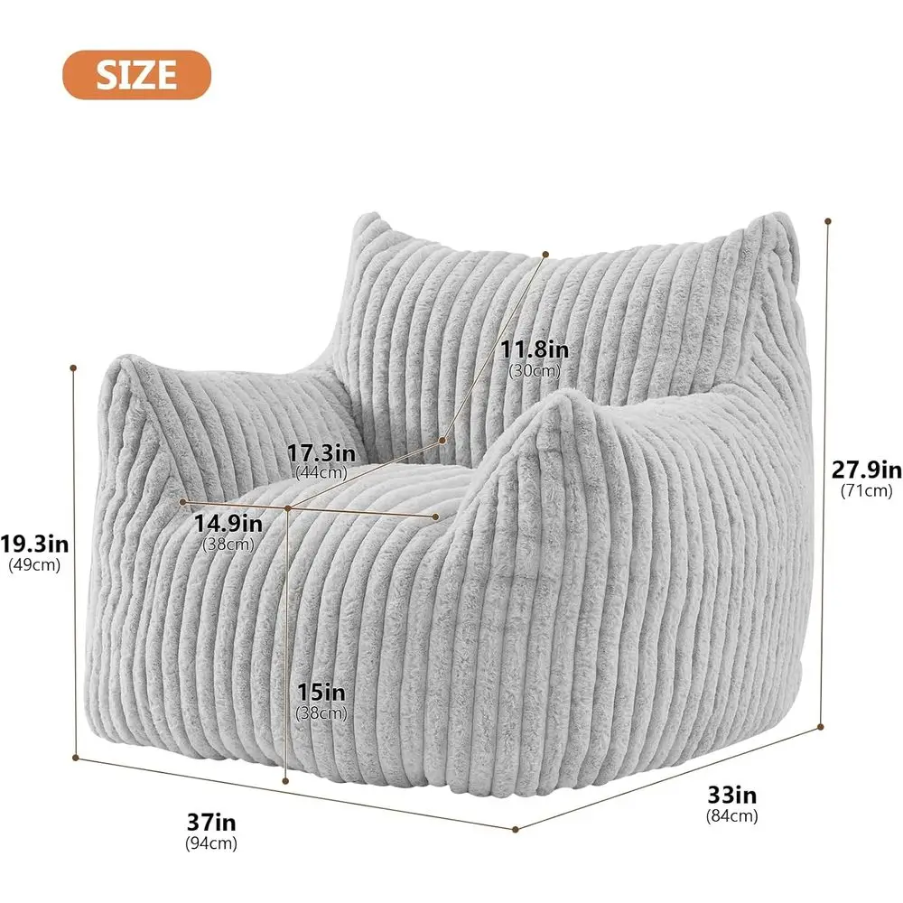 كراسي بين باج القطيفة الرقيقة مع مساند للذراعين - أريكة مريحة كسولة للبالغين والمراهقين وغرف النوم وغرف المعيشة والقراءة #2