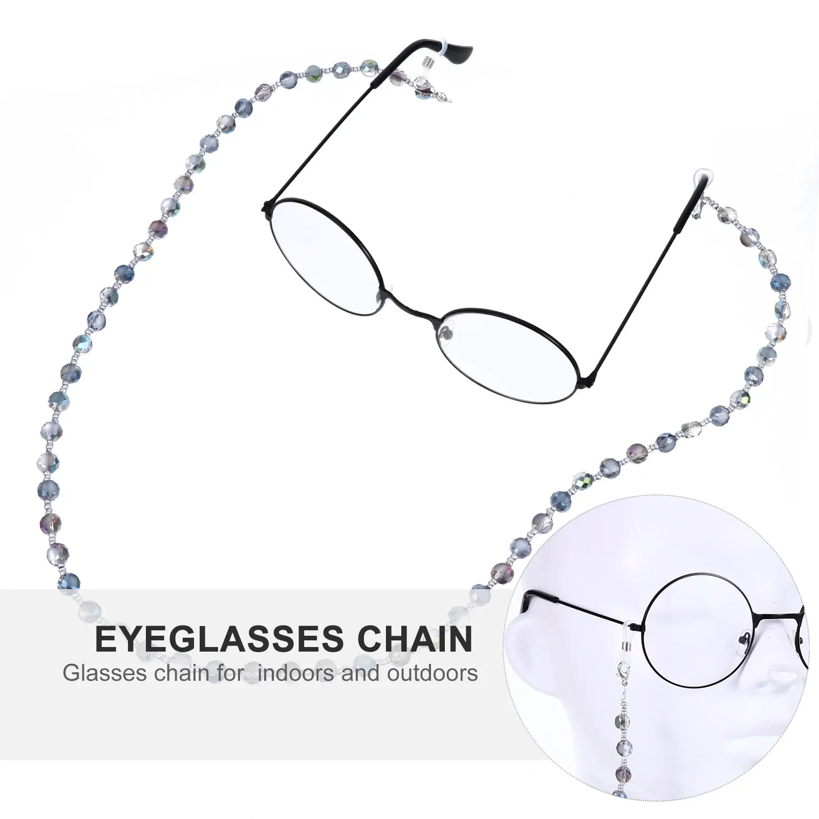 

KESYOO Beaded Eyeglass Chain Sunglass Holder Strap Colorful Eyewear Retainer Necklace for Glasses