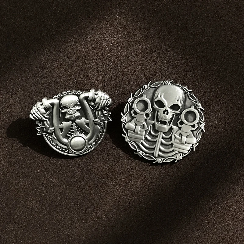 Retro Skeleton Eagle Pins Badges Punk Motorcycle Brooches Gifts Friends Accessories Backpack Hat Decoration Jewelry