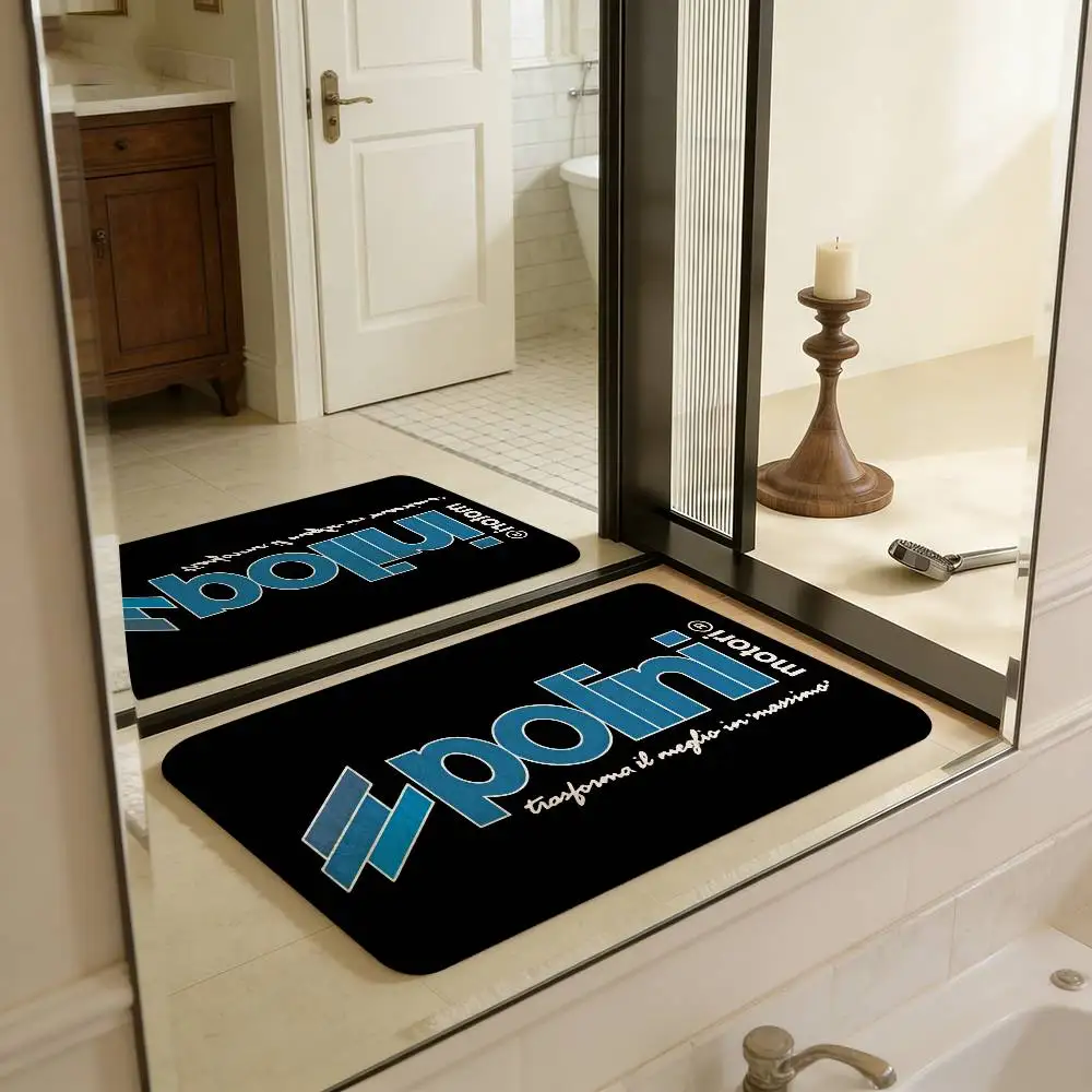 P-Polini Italy Scooter Race Floor Mat INS Style Soft Bedroom Floor House Laundry Room Mat Anti-skid Household Carpets