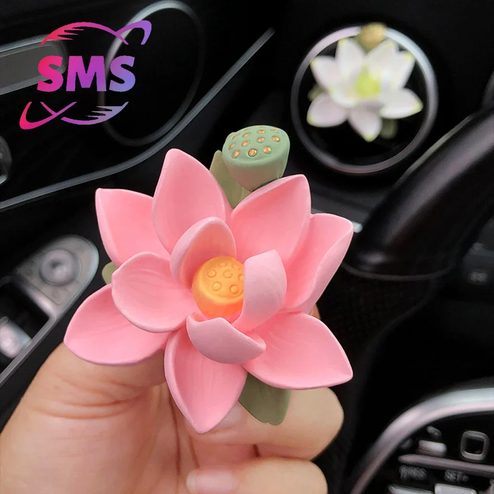 

Car air outlet decoration perfume stone with perfume Lotus Car Aromatherapy Used for Mercedes Benz, BMW, Audi Exquisite gifts