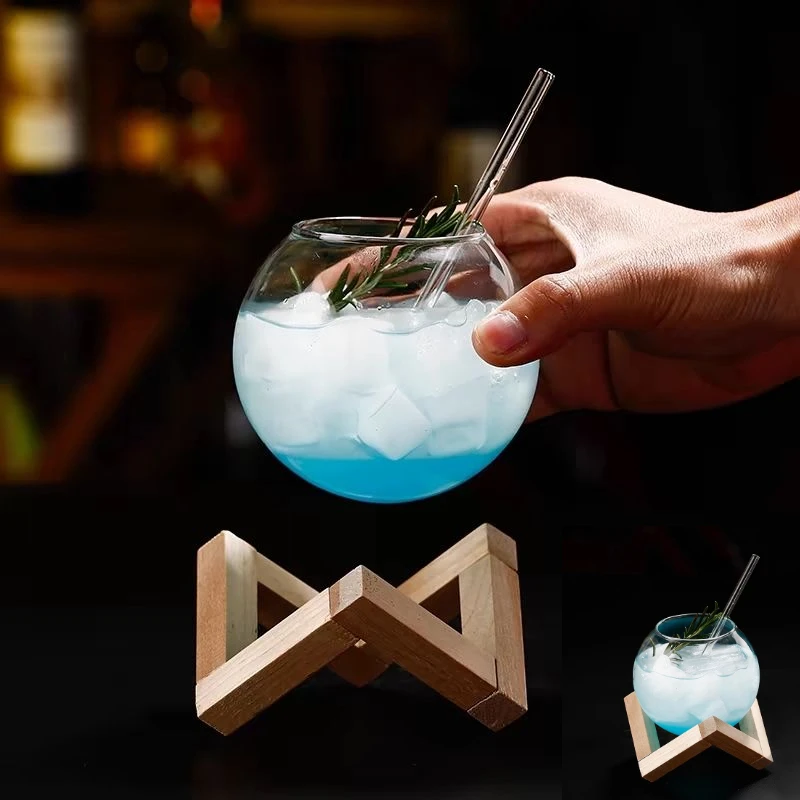 

Creative Moon Cup Set Cocktail Glass Cups, Round Juice Drinking Glasses, Atmosphere Champagne Wine Glasses, New Year Gift, 475ml