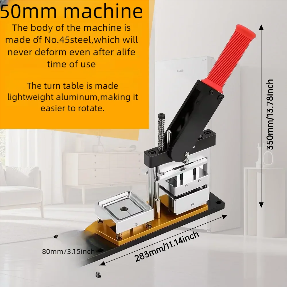 Square Fridge Magnet Making Machine Kit One Machine+Cutter+100pcs materials set