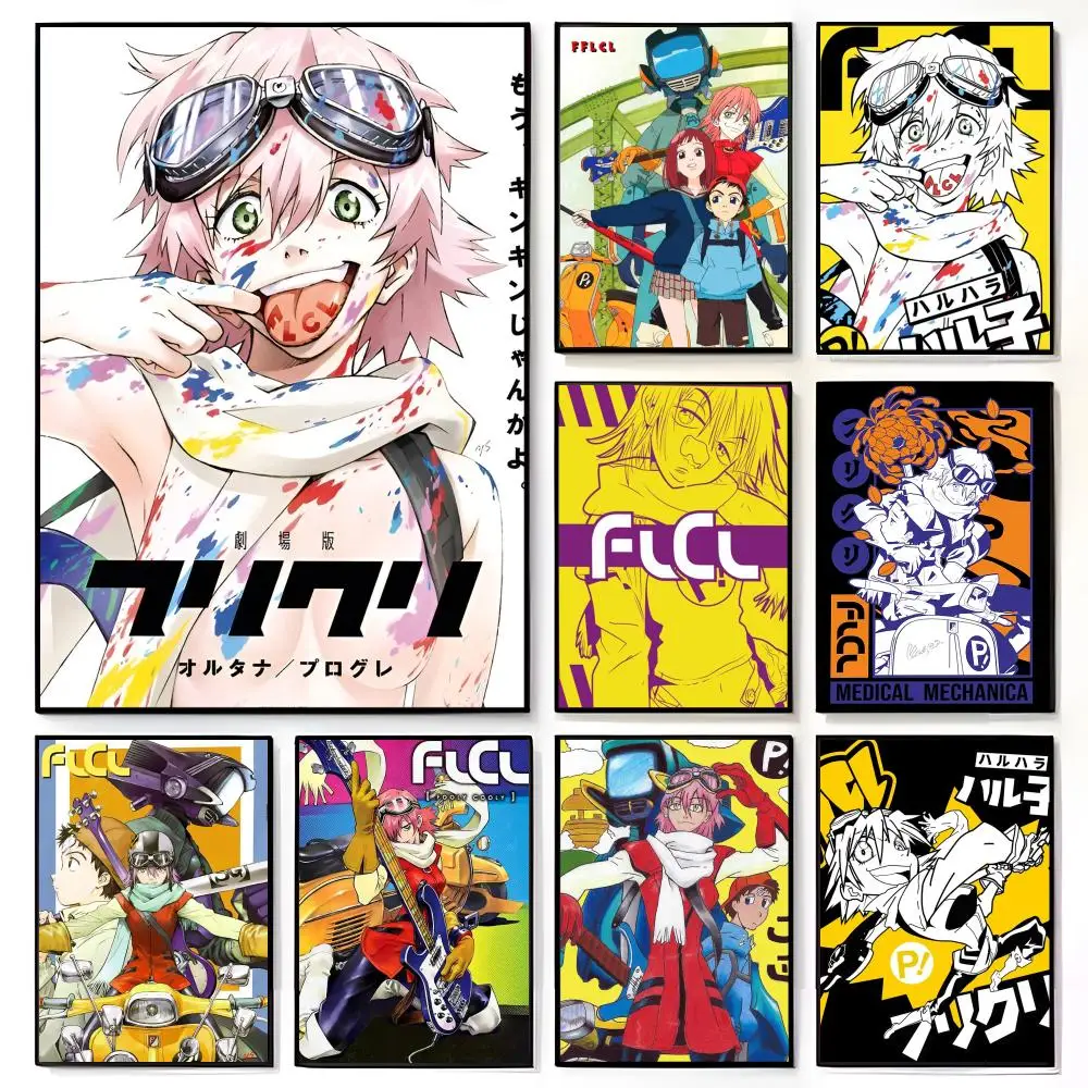 Anime Flcl Poster, ausgefallenes Poster, amerikanischer Film, Wandbild, für Zuhause, Kinderzimmer, Wanddekoration, Druck