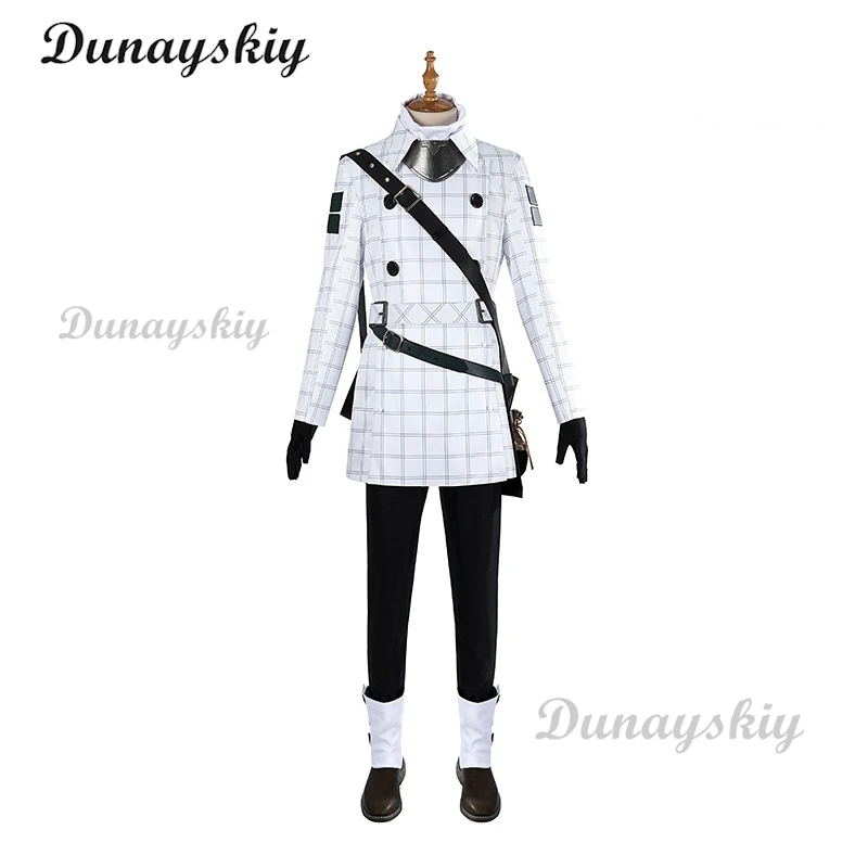 Game Metaphor:ReFantazio Game Will Hero Travelling Boy Captain Cosplay Costume Shoes White Suit Convention Halloween Customized