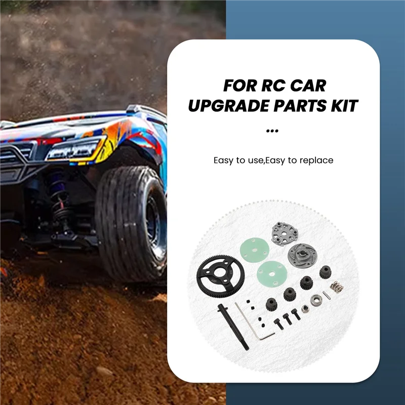 Nuovo-Set di ingranaggi cilindrici e pignoni in metallo 0.8M 48P per parti del modello di auto Rustler/Slash 2Wd 1/10 RC