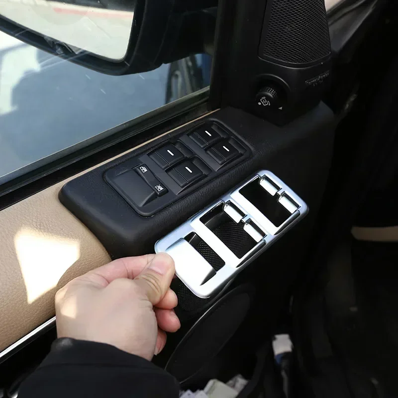 

For Land Rover Discovery 3 LR3 2004-2009 ABS Black Car Window Lift Switch Button Cover Decorate Interior Car Accessories