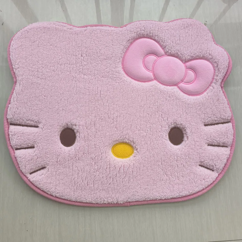 Hello Kitty Designer Plush Rug Soft Doormat Floor Mat Carpet Home Living Bath Room Anti Slip Imitation Cashmere Pink White Color