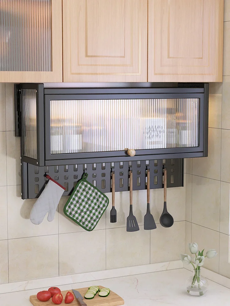 

Kitchen Spices Storage Rack Multifunctional Dust free Wall mounted Pots and Pans Shelf Microwave Oven Organizer Bathroom Closet