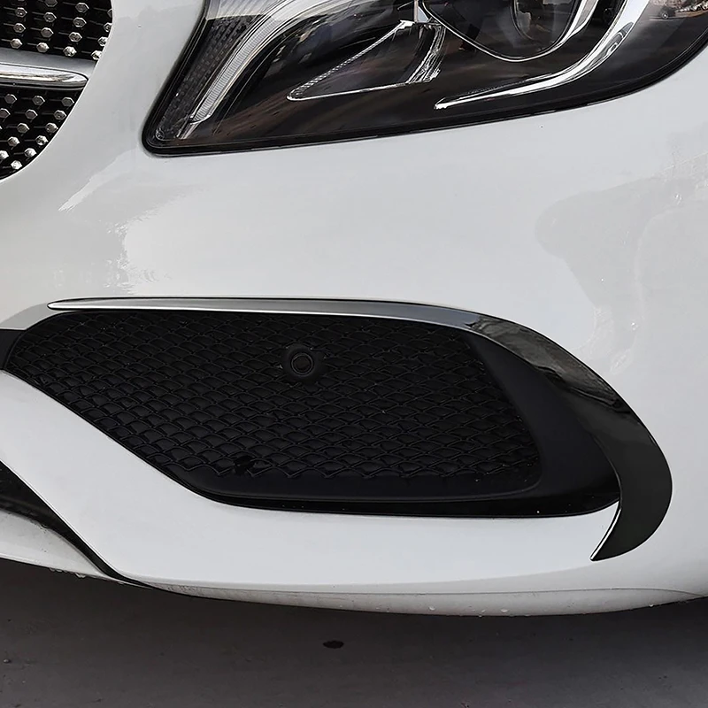 

Car Stickers Front Bumper Grille Slats Spoiler Flap Wing Decoration Trim Strips For Mercedes Benz A Class W176 A45 2016-2018