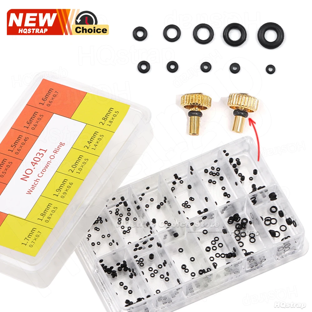 10-12 sizes Watch Crown O-Ring Mini Rubber Washer O-Ring Watch Crown Waterproof Watches Seals Watch Repair Tools for Watchmaker