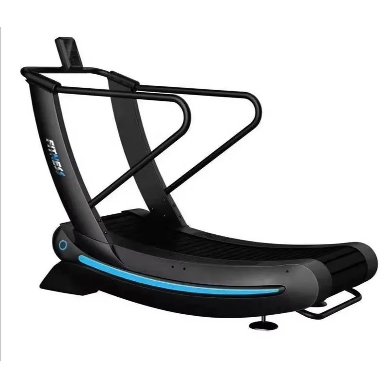 

Многофункциональная беговая дорожка с изогнутой поверхностью для домашних тренировок, фитнеса, с самоприводом, ЖК-экраном и механическим приводом