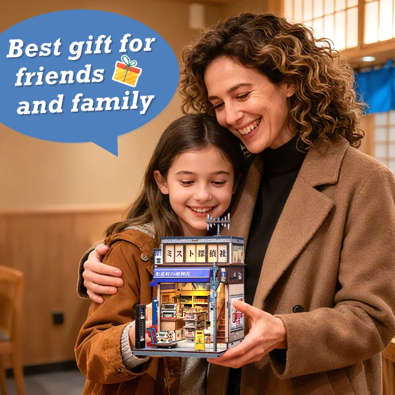 CUTEBEE – Kit de coin de livre à monter soi-même, maison Miniature 3D, Puzzle en bois pour adultes, soulagement du Stress, décoration de bureau à domicile, idées cadeaux faites à la main