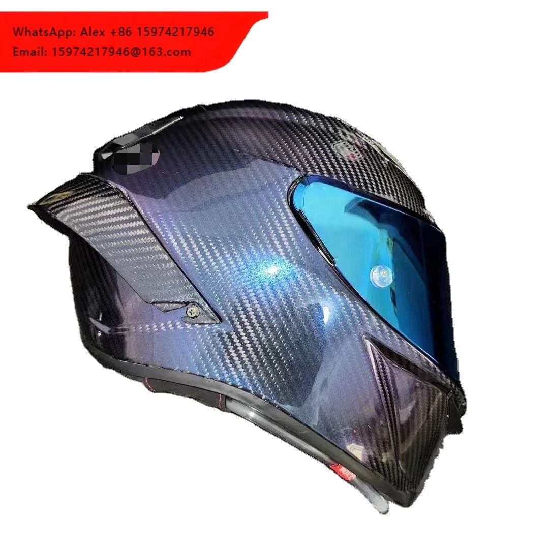 Carbon Fiber Full-Face Helmet Ultra-Lightweight All-Carbon Motorcycle Helmet For Men And Women All-Season For AGV Pista