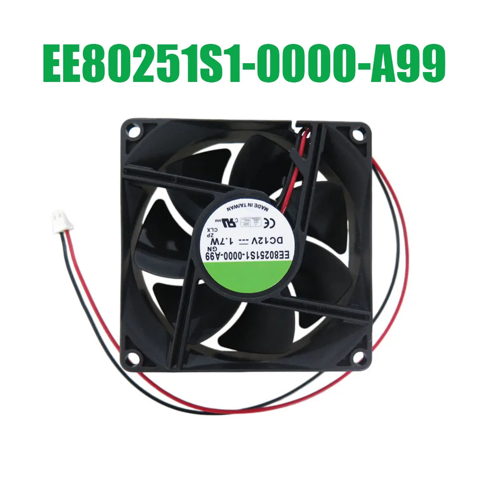 For SUNON EE80251S1-0000-A99 DC12V 1.7W 2PIN 2Lines Cooling Fan