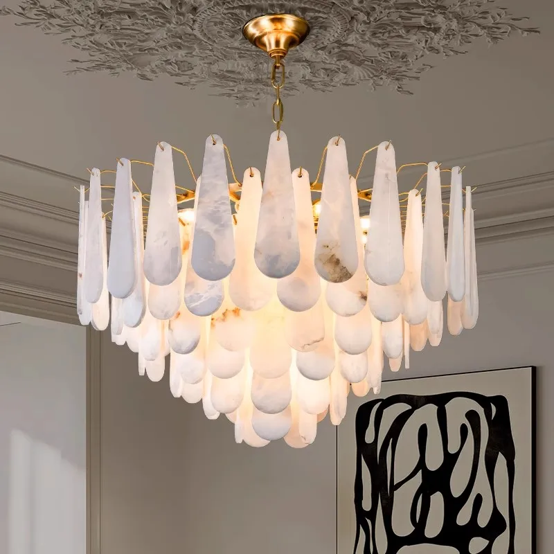 Скандинавские мраморные латунные потолочные люстры, украшение дома, дизайнерские роскошные большие подвесные светильники для виллы, столовой Скандинавские мраморные латунные потолочные люстры, украшение дома, дизайнерские роскошные большие подвесные светильники для виллы, столовой