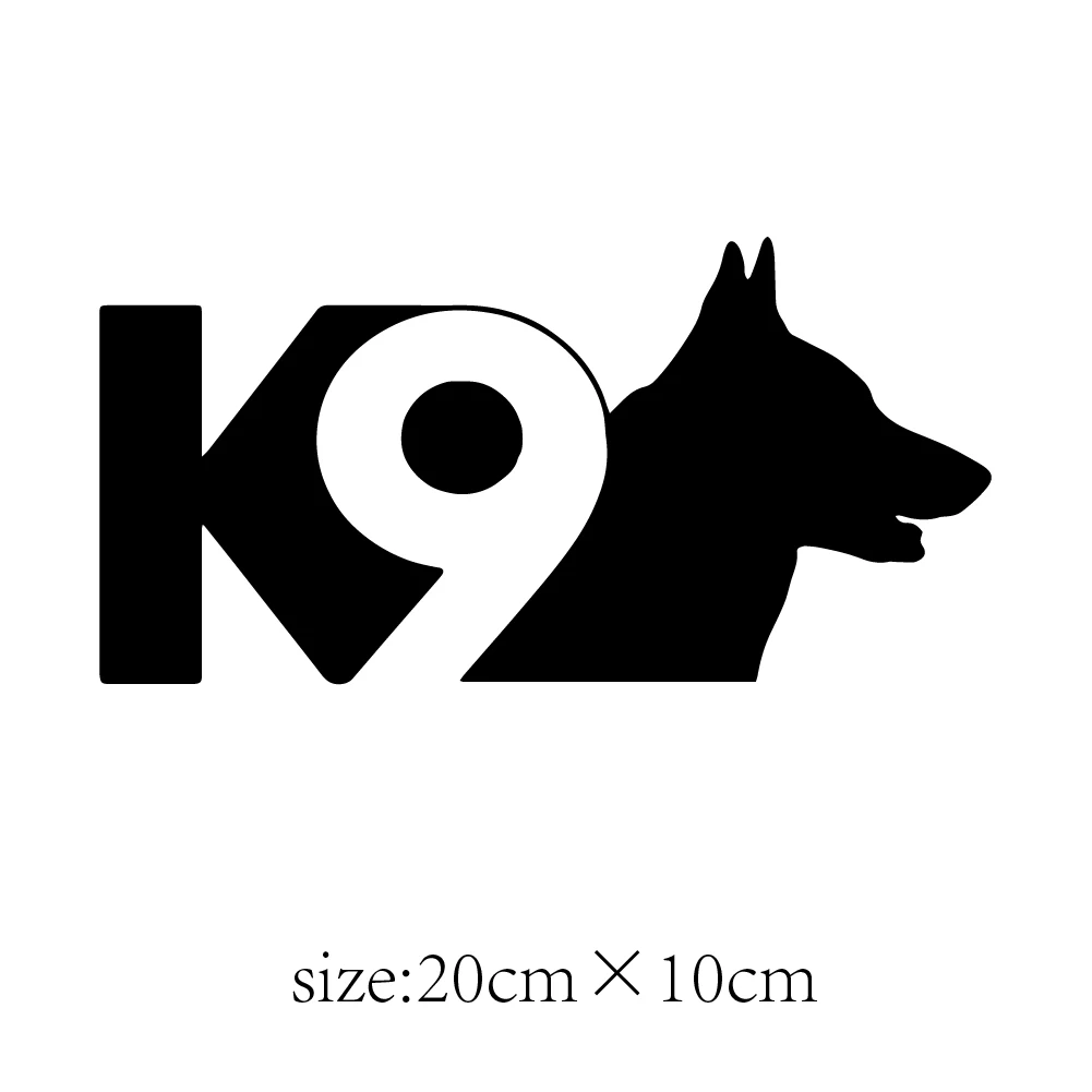 K9 Dog Car Styling Vinyl Decal Sticker and Decoration Tool Black white