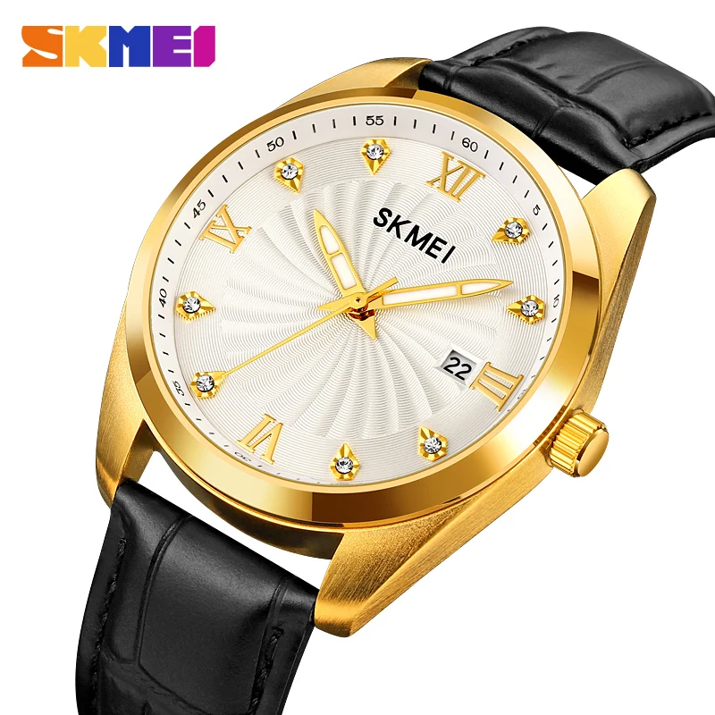 SKMEI Relojes Para Hombres Quartz Movement Watches Mens Top Brand Luxury Date Wristwatches Male Casual Waterproof Clock