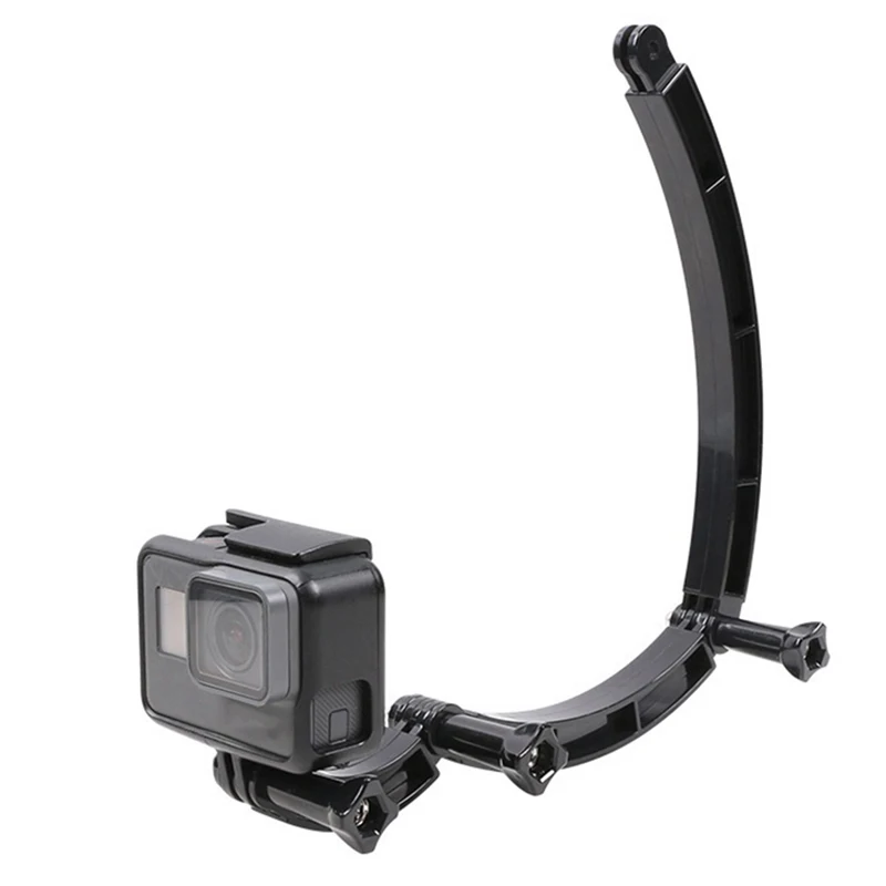 Extensión de brazo de casco de montaje de 3 vías, palo de Selfie de poste curvo para GoPro 9, 8, 7, 6, 5, SJCAM, accesorios de cámara 4K