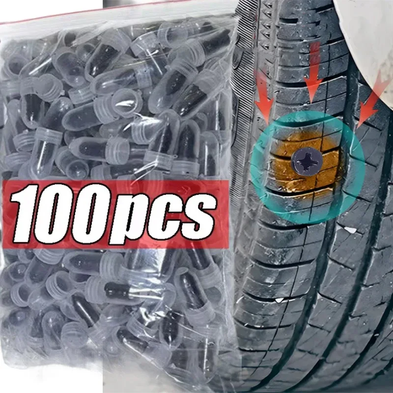 10-100Pcs Car Motorcycle Vacuum Tyre Repair Nails Truck Scooter Bike Tire Puncture Repair Tubeless Tools Car Tire Accessories