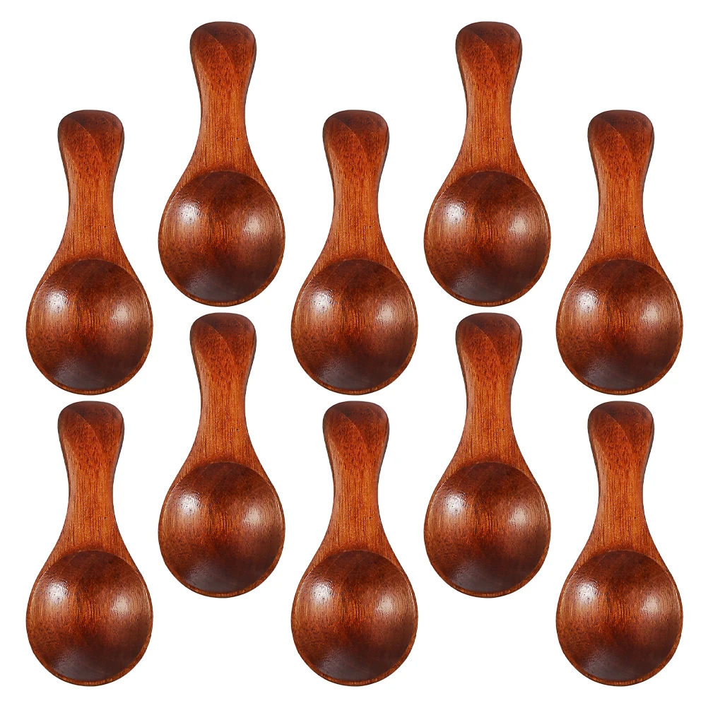

10pcs Mini Wooden Spoons Set Small Natural Wood Tasting Spoon For Tea Coffee Sugar Salt Spice Jam Honey Ice Cream Condiment