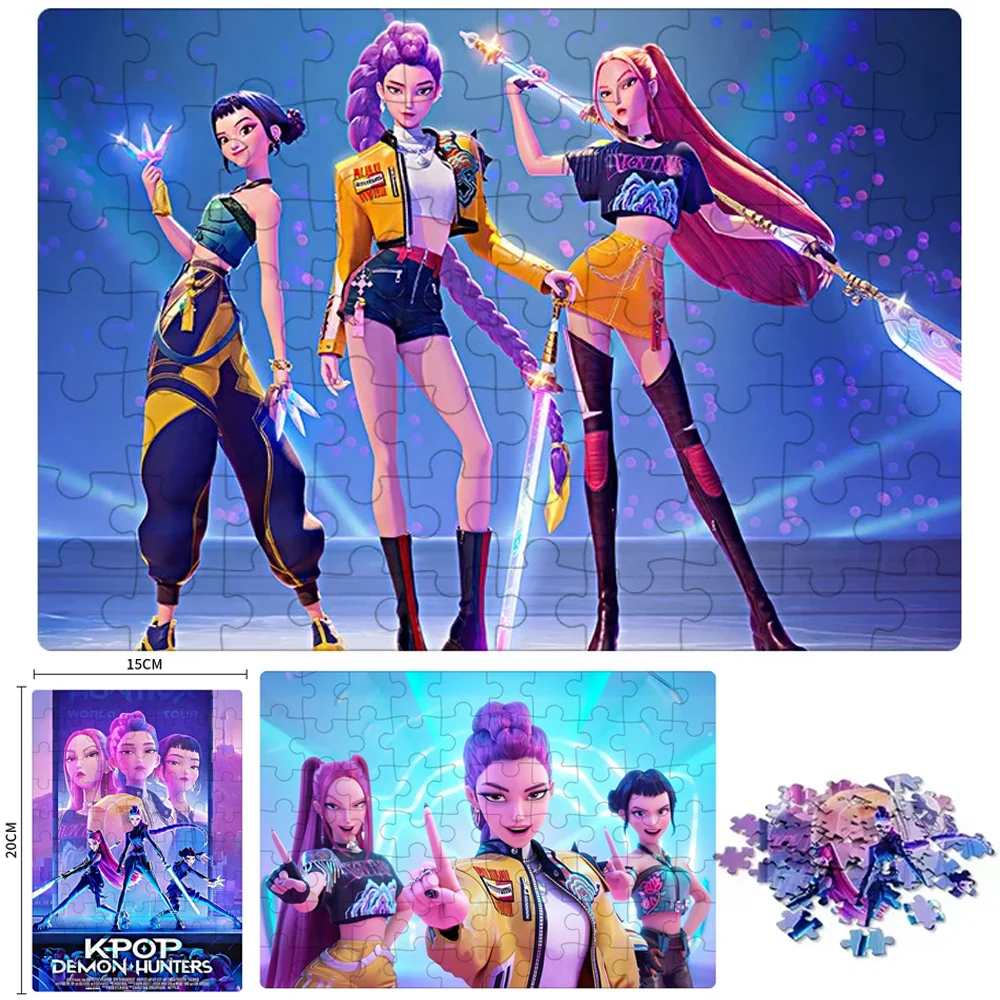 أنيمي Kpop شيطان الصيادين ثلاثية الأبعاد بازل قطع موضوع مجلس لعبة اللعب رومي ميرا زوي هنتركس شخصية نمط لغز تحصيل هدية #1
