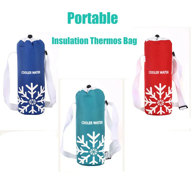 Drawstring Water Bottle Pouch Baby Feeding Food Water Milk Picnic Insulated Cooler Bag Travel Thermal Ice Cooler Water Bags