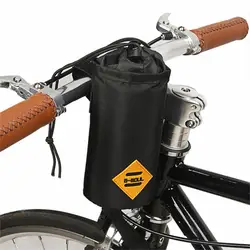 1pc Bike Handlebar Stem Bag Insulated Kettle Pouch Hanging Heat Preservation Water Bottle Snack Storage Bags Riding Equipment
