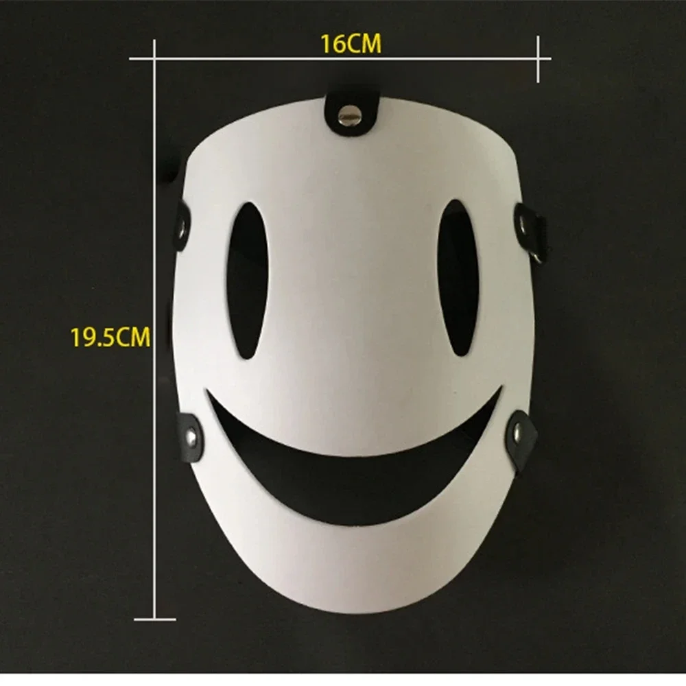 Anime cosplay Tenkuu Shinpan High-Rise Invasion Cosplay Mask hat PVC White Mask Japanese Samurai Costume Props Face Mask