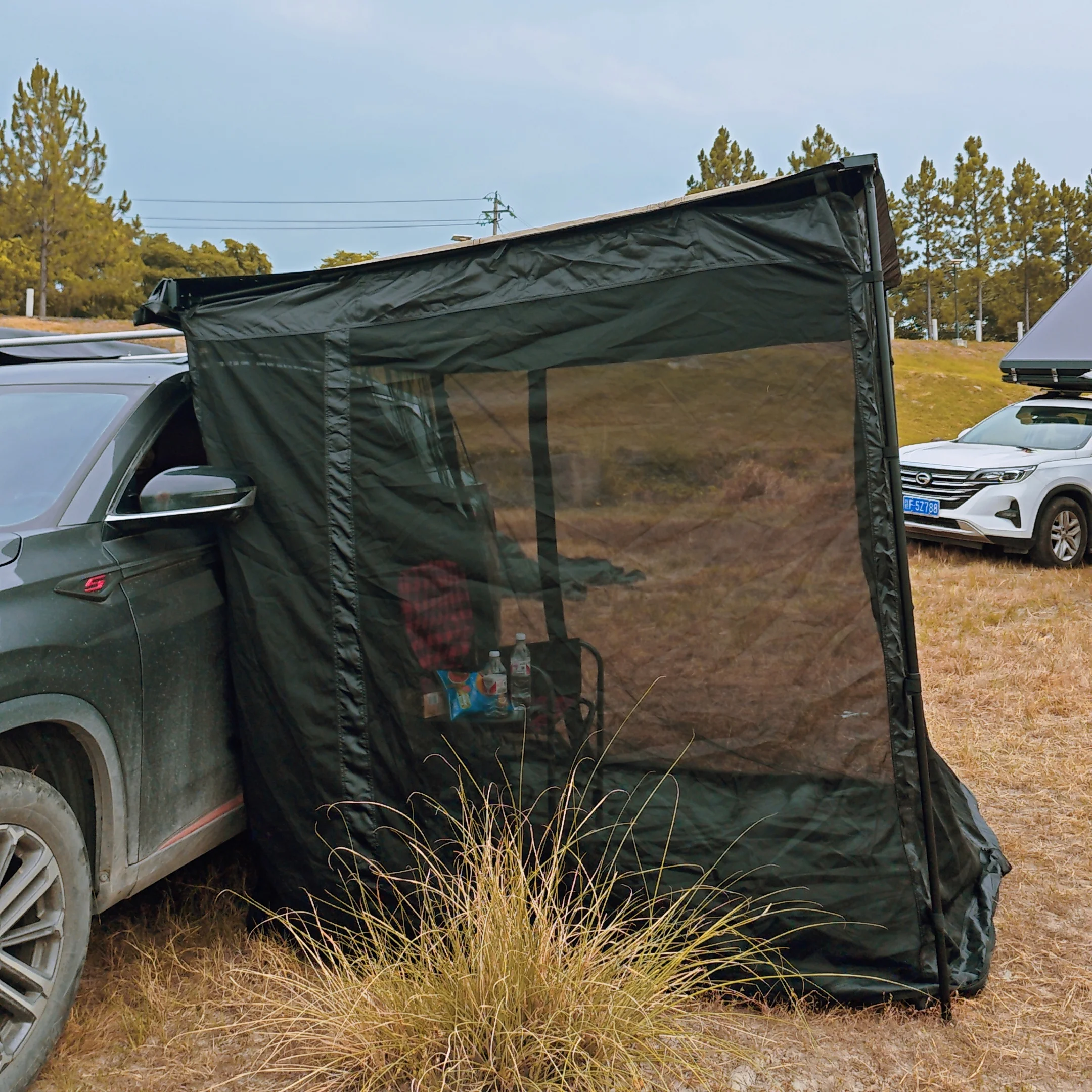 

Outdoor Car Side Tent Wall Outdoor Camper Tent Self-driving Tour Car Side Cloth House Foxwing Awning With Annex Roomcustom