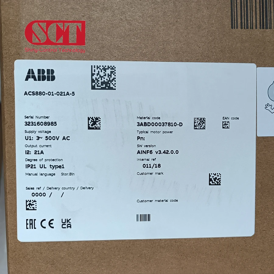 Convertidor de frecuencia y voltaje de bajo costo, convertidor de frecuencia de ACS880-01-027A-5, Unidad de Motor ABB VFD, disponible con descuento