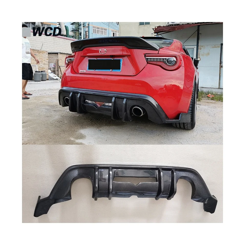 Carbon Fiber rear bumper diffuser for Toyota GT86 Scion FR-S BRZ 2017-2019 WCD Style