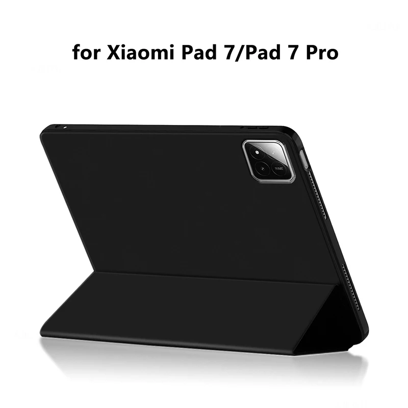 Foldable TPU Protective Case Cover With Holder For Xiaomi Pad 7/Pad 7 Pro Colorful Auto Wake Up Protector Tablet Accessories