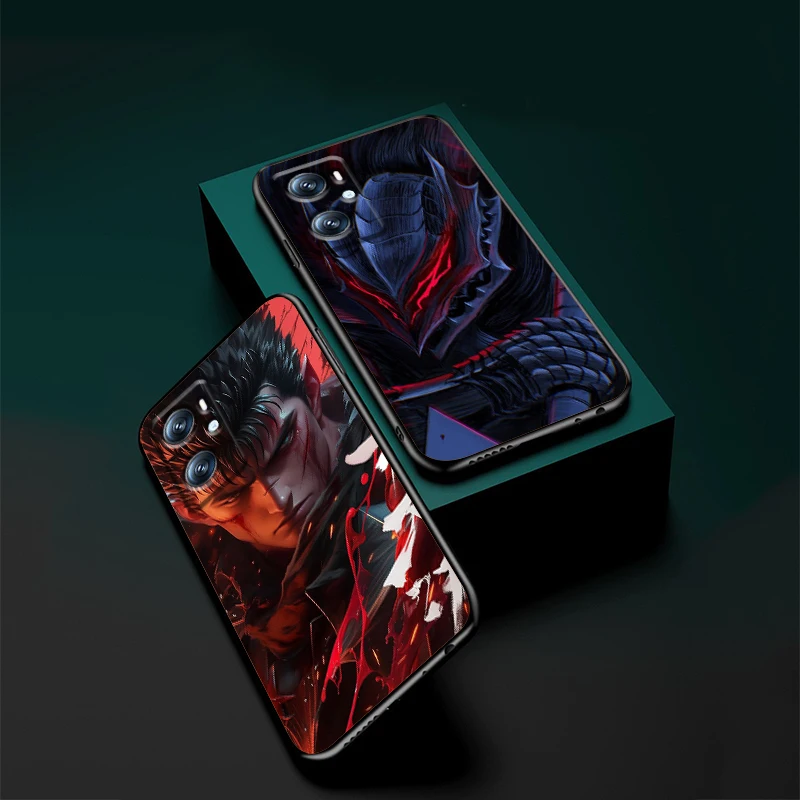 Anime B-Berserk Cool For OPPO Find X6 X5 X3 A54S A5 A94 A16 A53S A57 A74 A72 A98 A78 A96 A9 5G Black Soft Phone Case