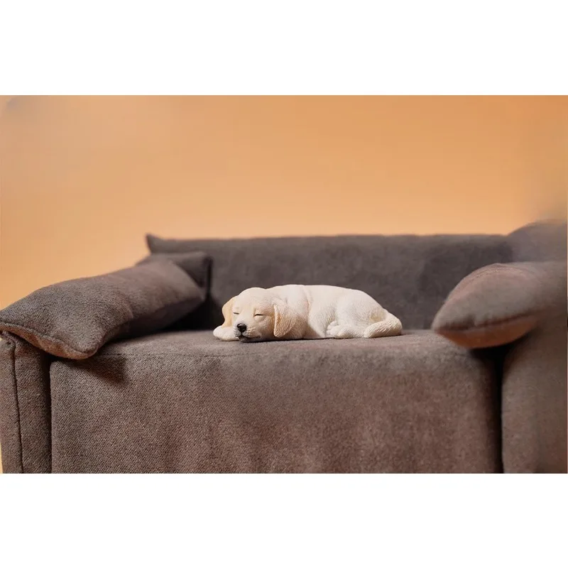 JXK キュートなシミュレーション樹脂製小型ゴールデンレトリバー、ハスキー、ラブラドールの子犬モデル、ミニチュアおもちゃ、装飾品、動物の彫刻