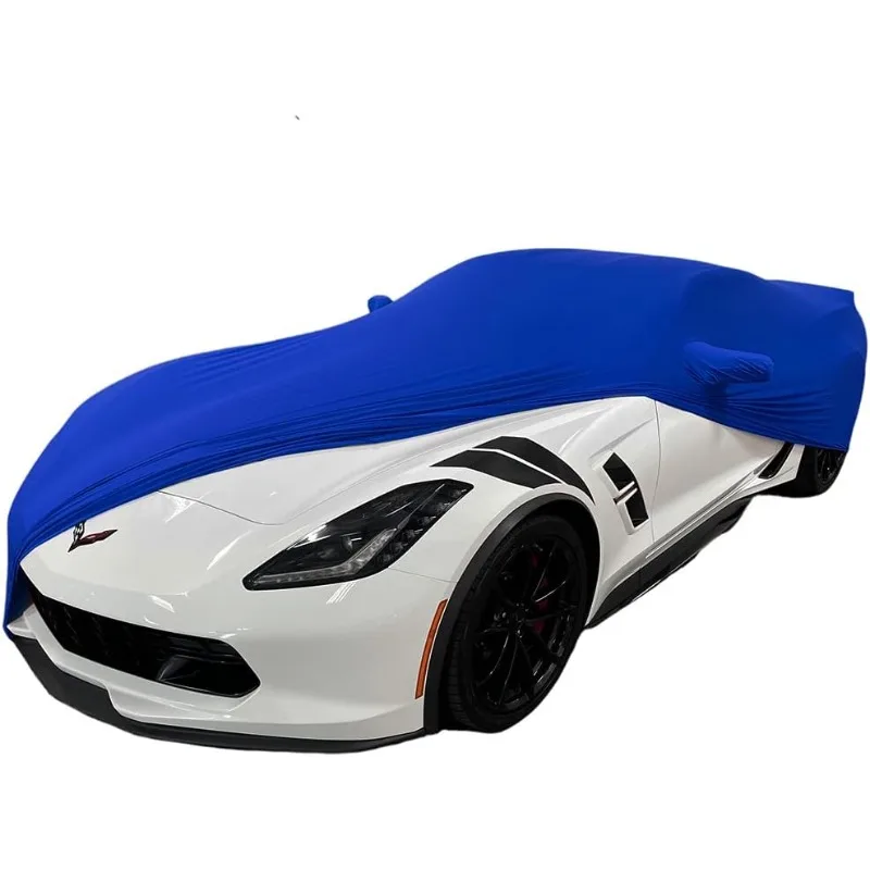 Corvette Indoor Car Cover - Ultraguard Stretch Satin Dust Proof Custom Fit for 2014-2019 Stingray, Z51, Z06, Grand Sport