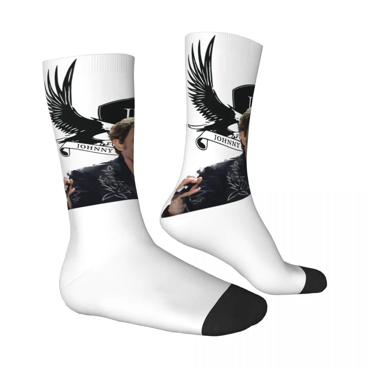 Johnny Hallyday Rock My Favorite People Culture Funny Man Unisex Bonnet Winter Warm Happy Socks street style Crazy Socks