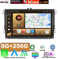 9 inch Android 13 8G+256G Car GPS Radio Screen Stereo For Volkswagen VW Passat/CC/Polo/EOS/Scirocco/Sharan/Touran/Tiguan CarPlay